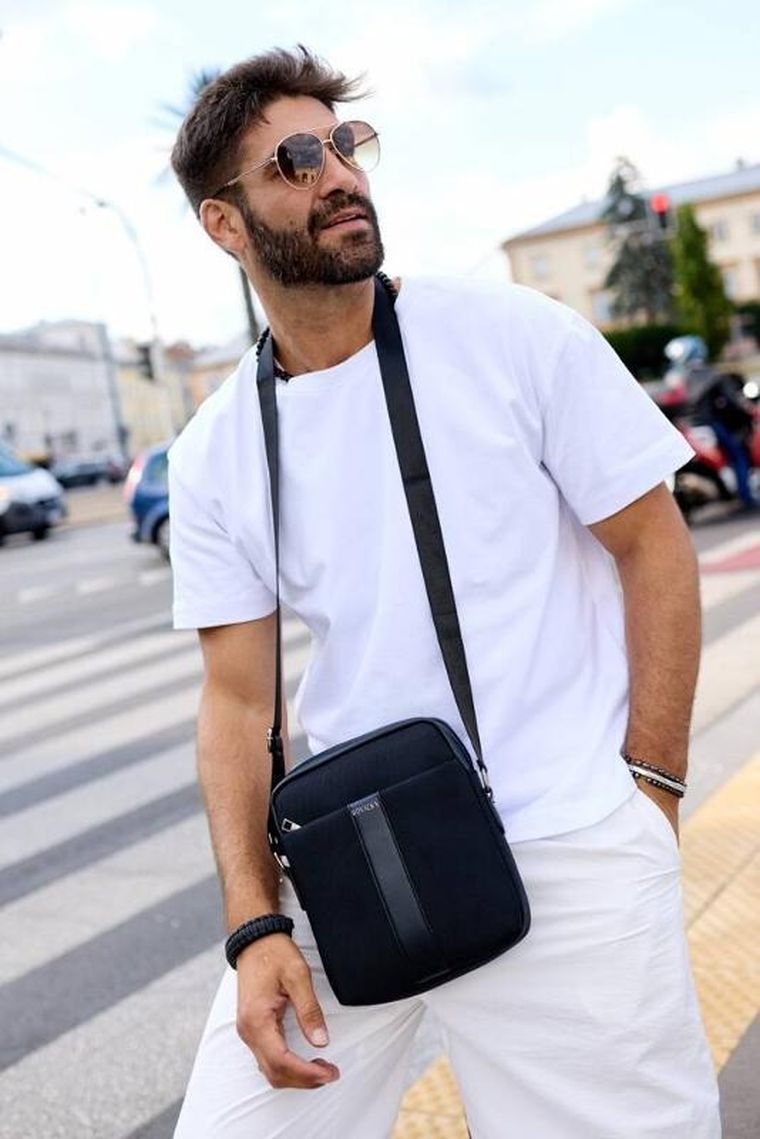 Torba listonoszka, czarna, Rovicky