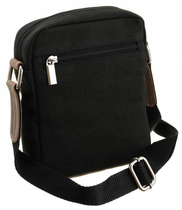 Torba na ramię, czarno-brązowa, skórzana, Always Wild