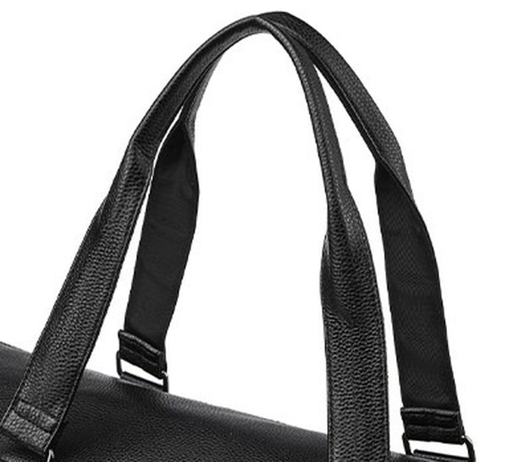 Torba podróżna, skórzana, czarna