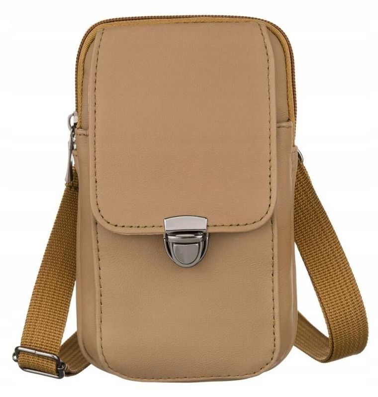 Torebka, beżowa, skórzana, Rovicky