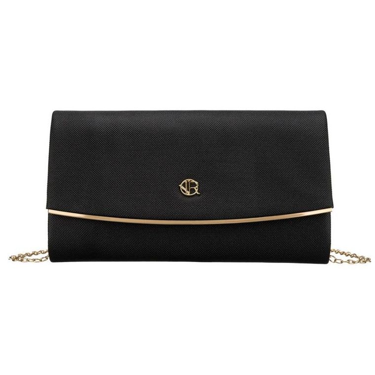 Torebka kopertówka, czarna, Rovicky