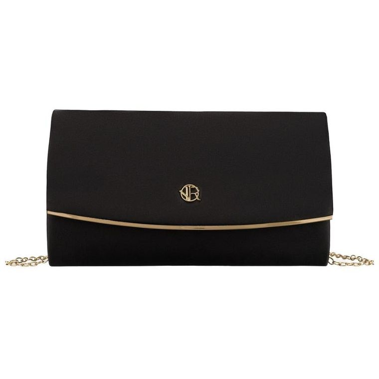 Torebka kopertówka, czarna, skóra ekologiczna, Rovicky