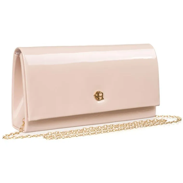 Torebka kopertówka, różowa, skóra ekologiczna, Rovicky