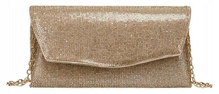 Torebka kopertówka, złota, Peterson