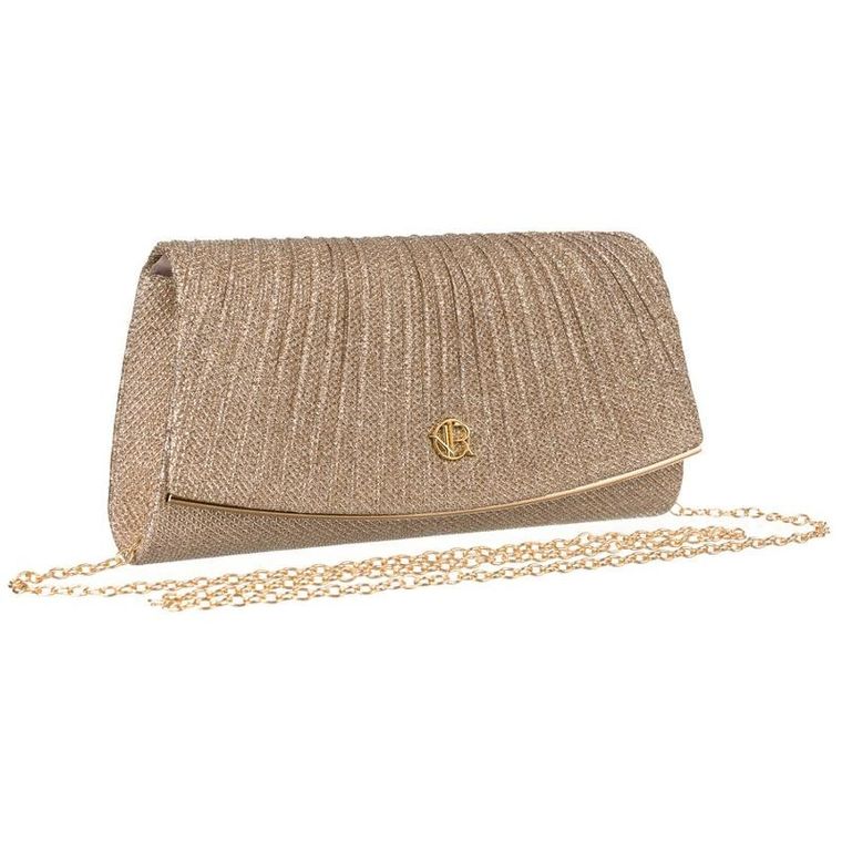 Torebka kopertówka, złota, Rovicky