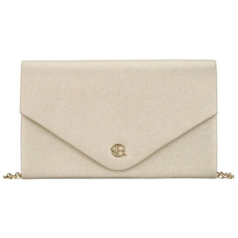 Torebka kopertówka, złota, skóra ekologiczna, Rovicky