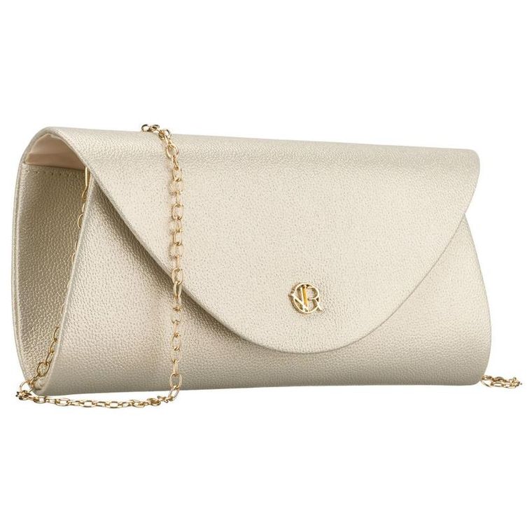 Torebka kopertówka, złota, skóra ekologiczna, Rovicky