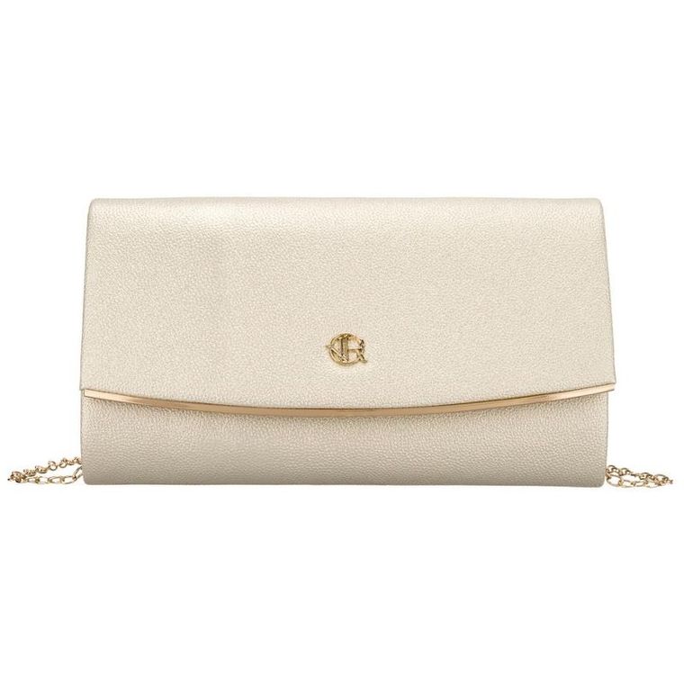 Torebka kopertówka, złota, skóra ekologiczna, Rovicky