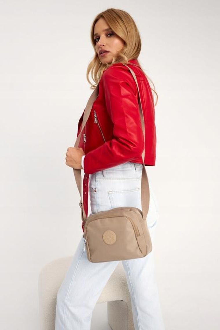 Torebka listonoszka, beżowa, Peterson