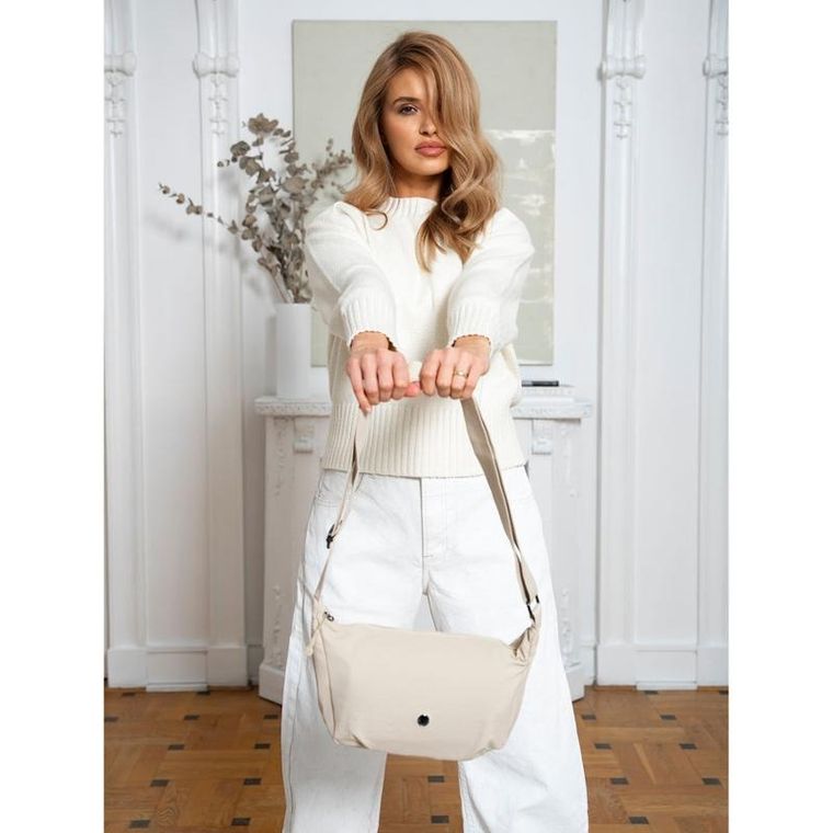 Torebka listonoszka, beżowa, Peterson