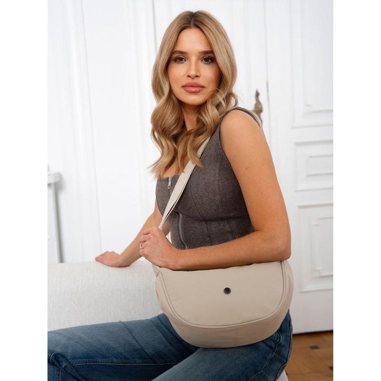 Torebka listonoszka, beżowa, Peterson