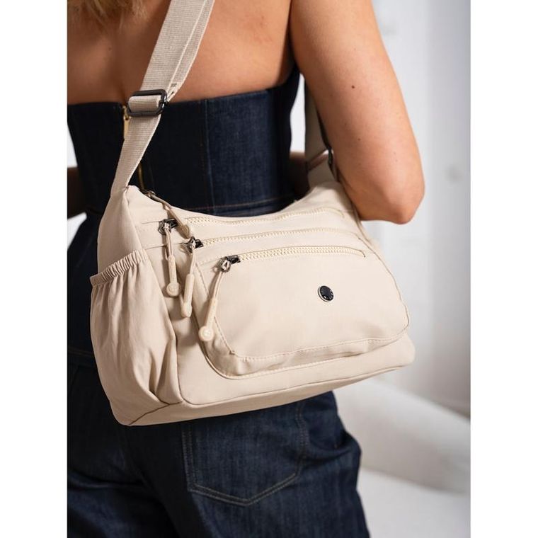 Torebka listonoszka, beżowa, Peterson