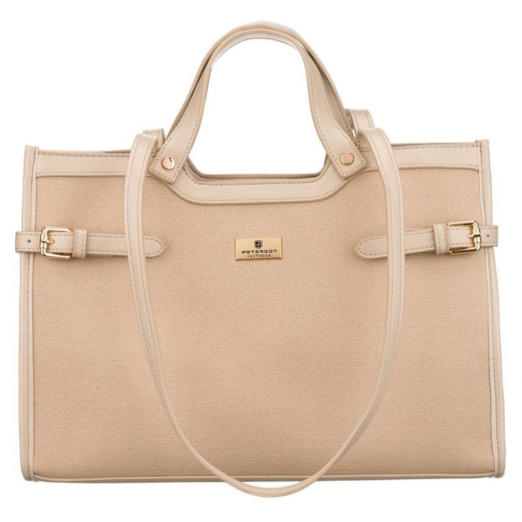 Torebka listonoszka, beżowa, Peterson