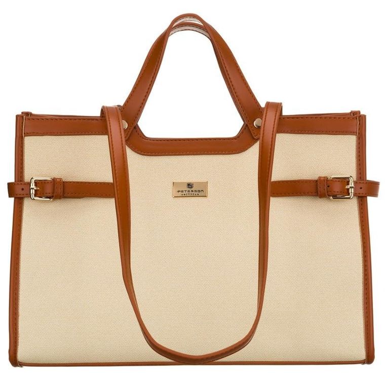 Torebka listonoszka, beżowa, Peterson