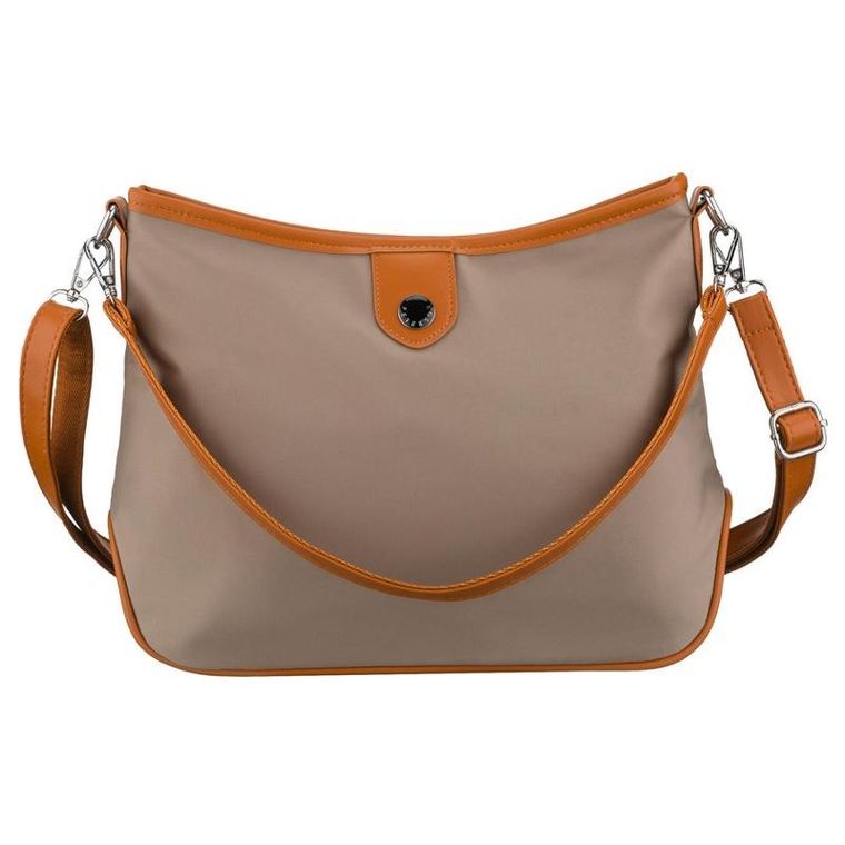 Torebka listonoszka, beżowa, skóra ekologiczna, Peterson