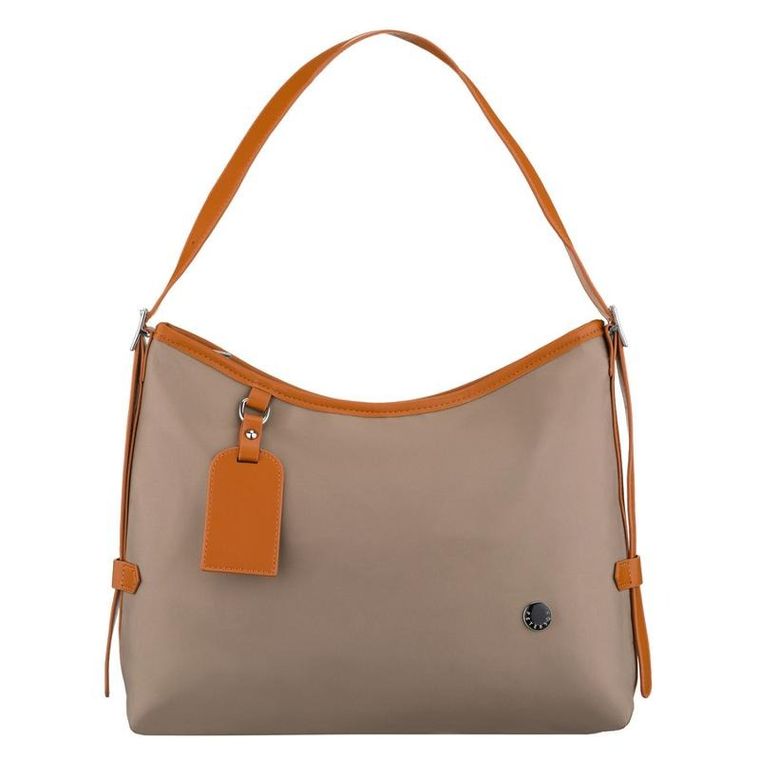 Torebka listonoszka, beżowa, skóra ekologiczna, Peterson