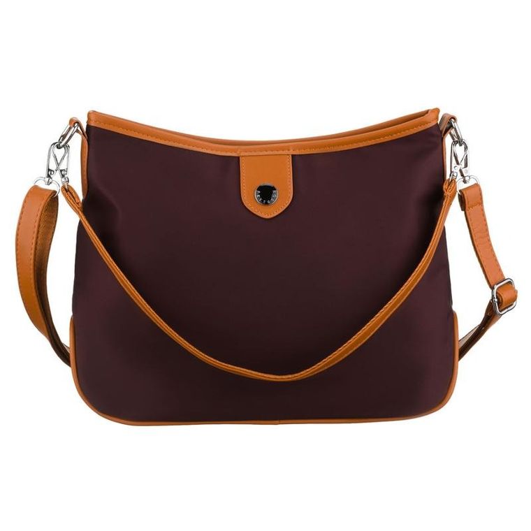 Torebka listonoszka, bordowa, skóra ekologiczna, Peterson