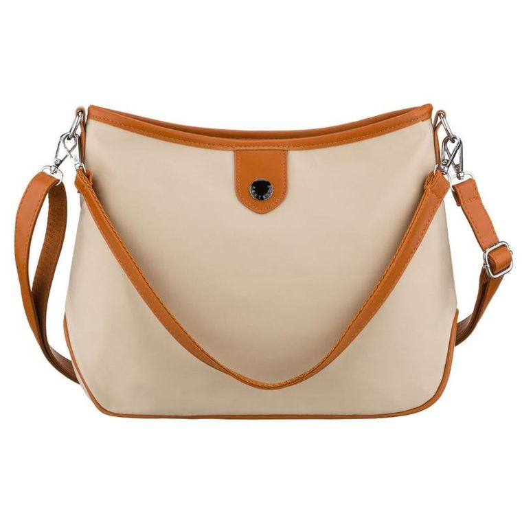 Torebka listonoszka, ecru, skóra ekologiczna, Peterson