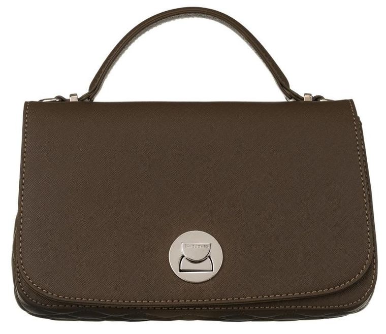 Torebka listonoszka, khaki, skóra ekologiczna, David Jones