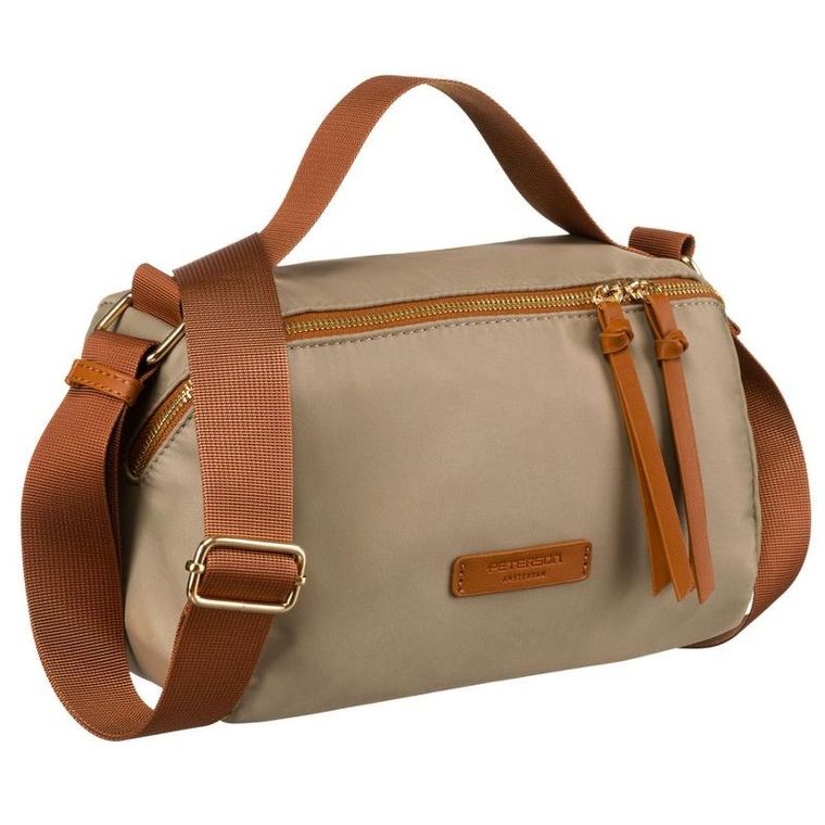 Torebka listonoszka, khaki, skóra ekologiczna, Petreson