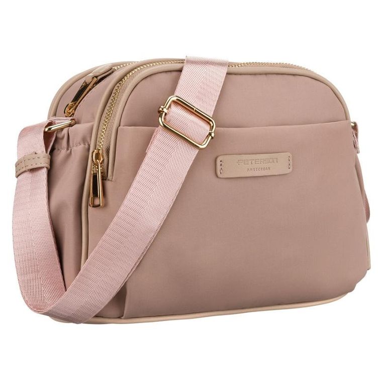 Torebka listonoszka, różowa, Peterson