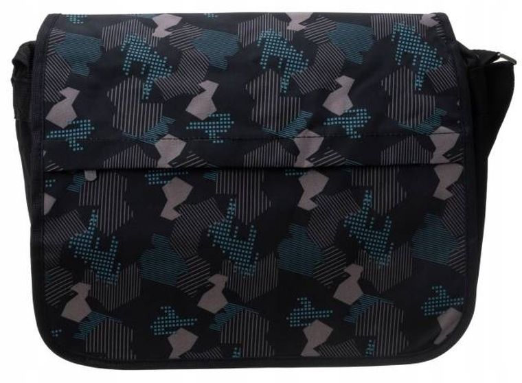 Torebka listonoszka, sportowa, czarna, Loren