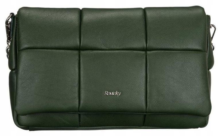 Torebka listonoszka, zielona, skórzana, Rovicky