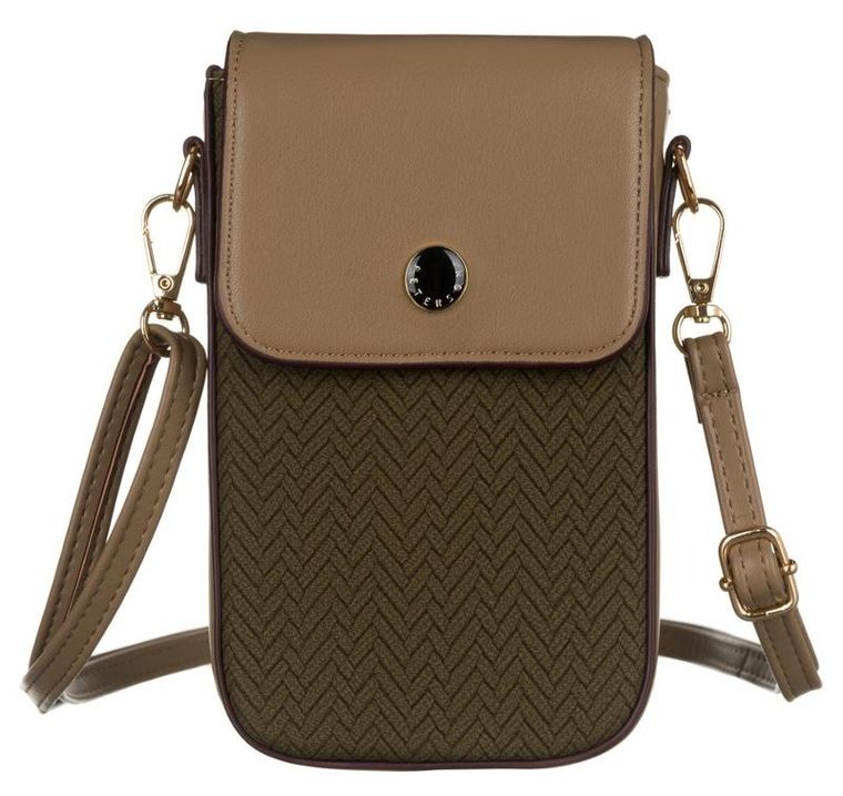 Torebka-portfel, brązowa, skóra ekologiczna, Peterson