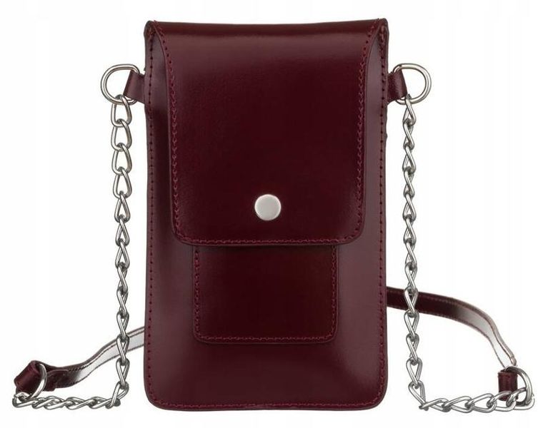 Torebka-portfel, czerwona, skórzana, Cavaldi