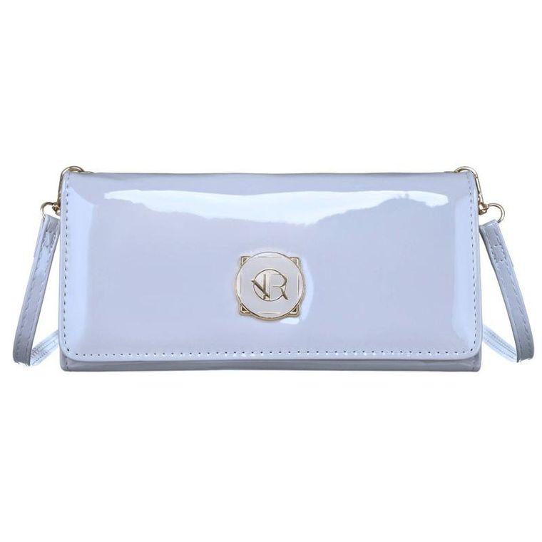 Torebka-portfel, szara, skóra ekologiczna, Rovicky