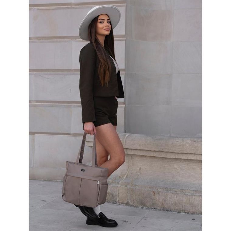 Torebka shopper, beżowa, Peterson