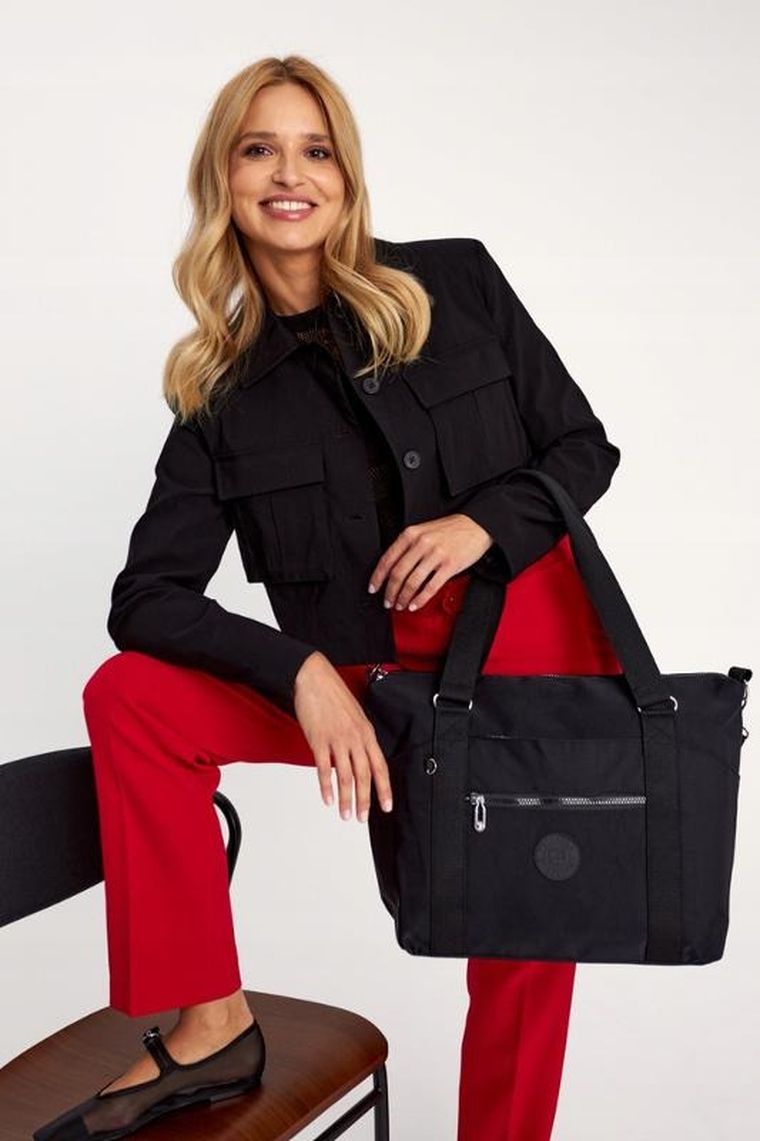 Torebka shopper, czarna, Peterson