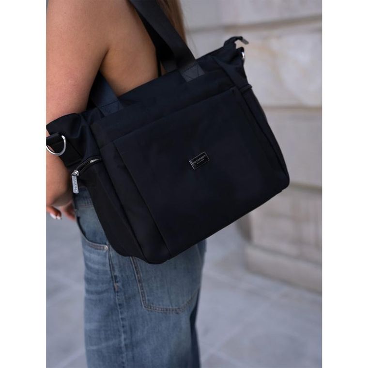 Torebka shopper, czarna, Peterson