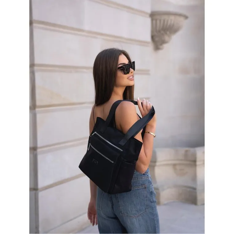 Torebka shopper, czarna, Peterson