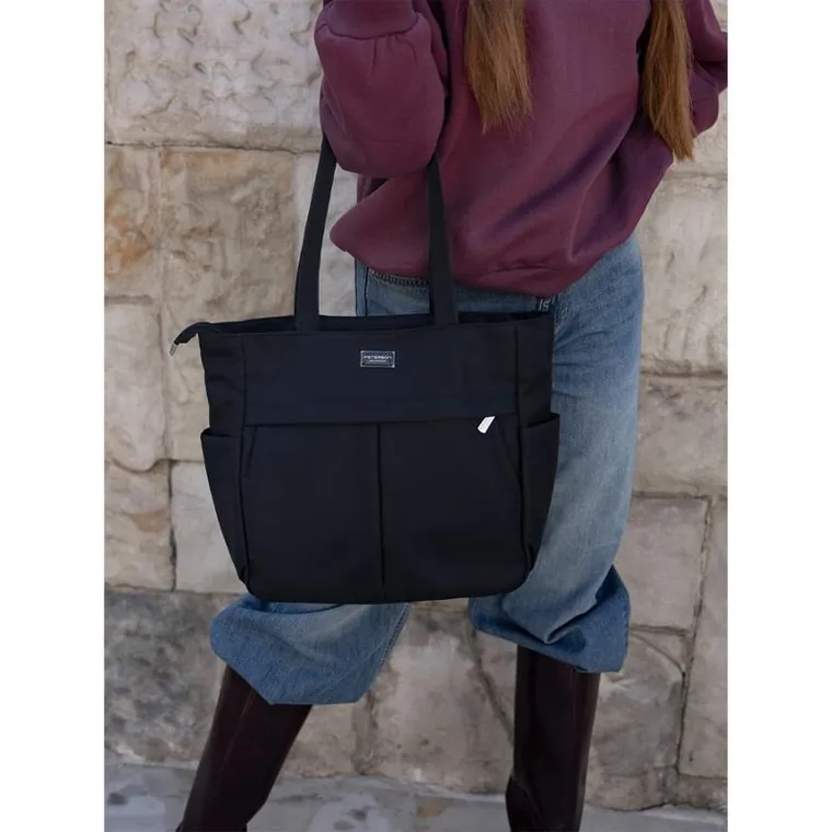 Torebka shopper, czarna, Peterson