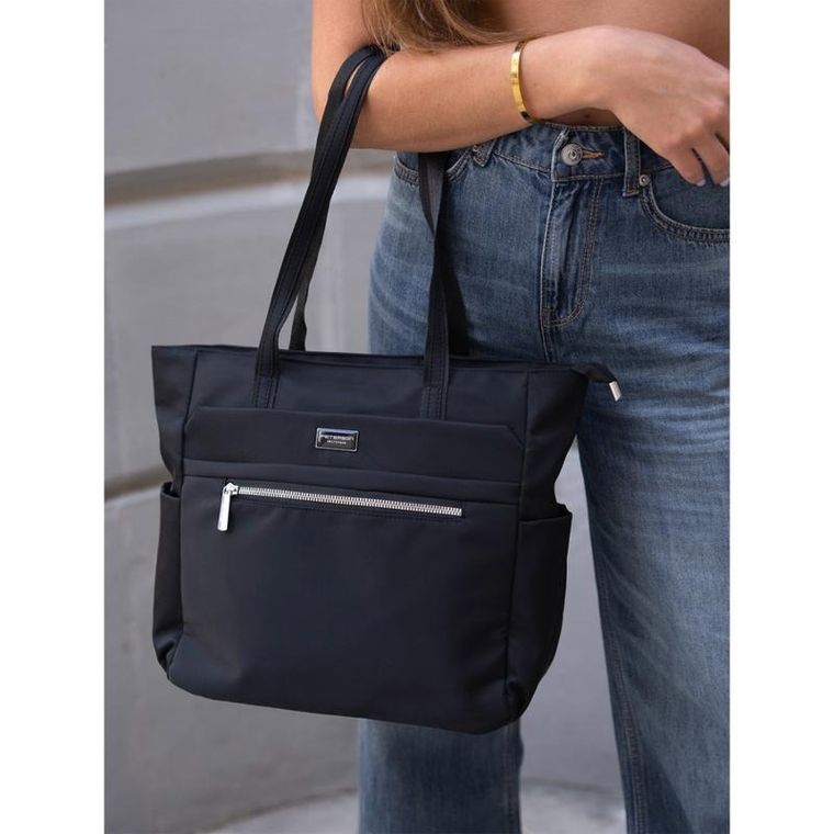 Torebka shopper, czarna, Peterson