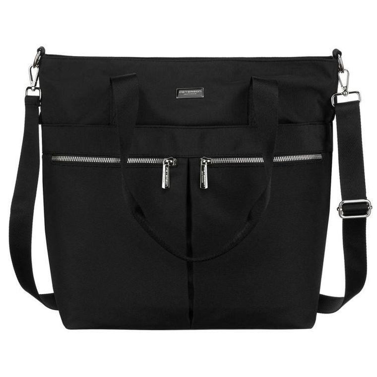 Torebka shopper, czarna, Peterson