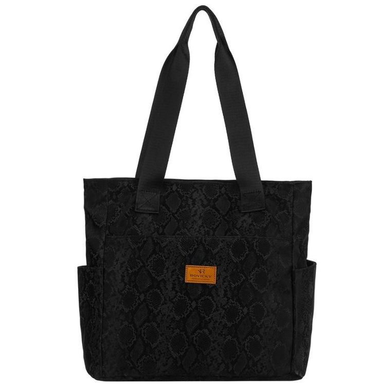 Torebka shopper, czarna, Rovicky
