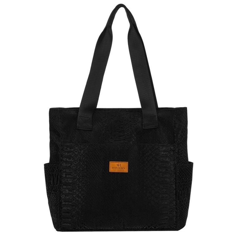 Torebka shopper, czarna, Rovicky