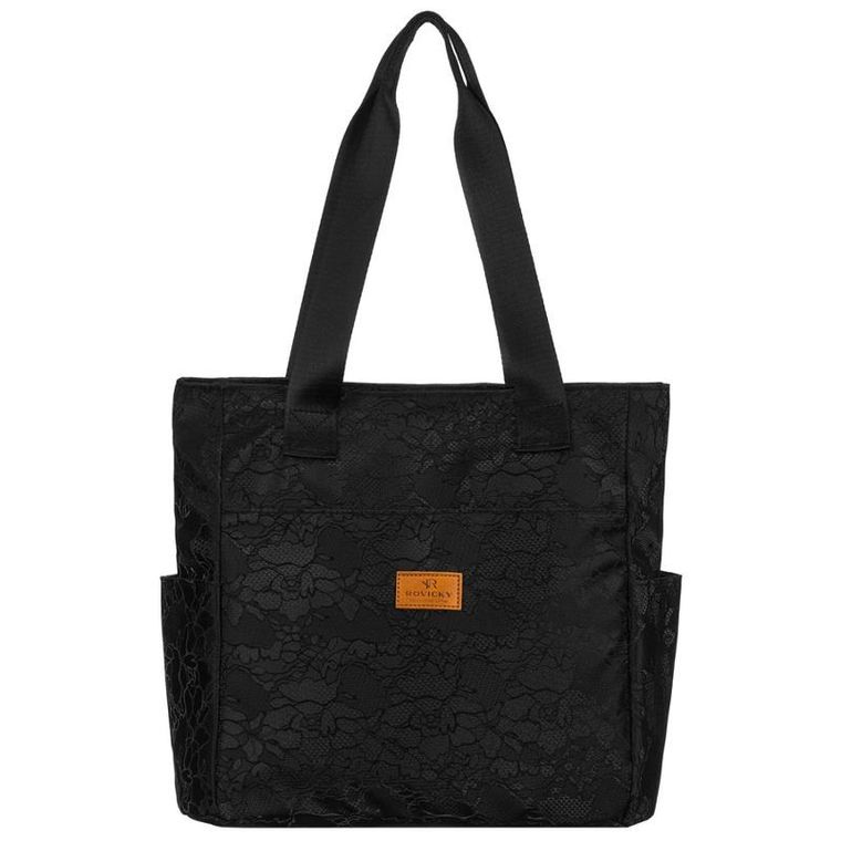 Torebka shopper, czarna, Rovicky