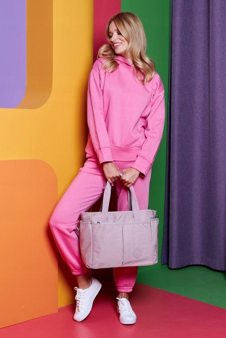 Torebka shopper, różowa, Peterson