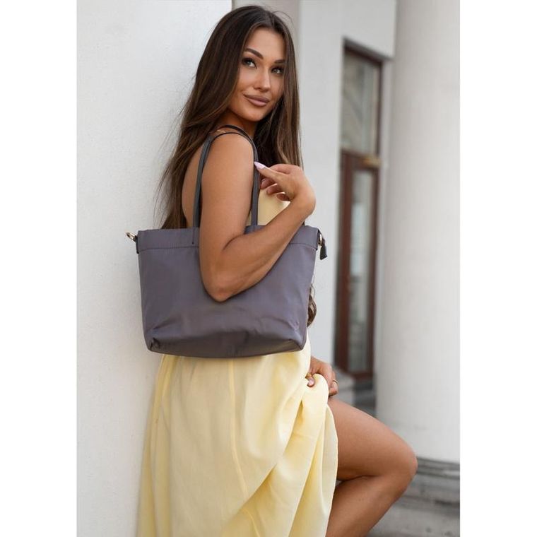 Torebka shopper, szara, Peterson