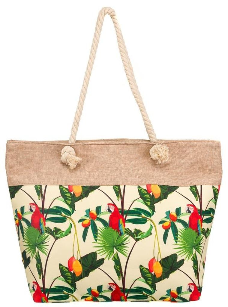 Torebka shopper, zielona, plażowa