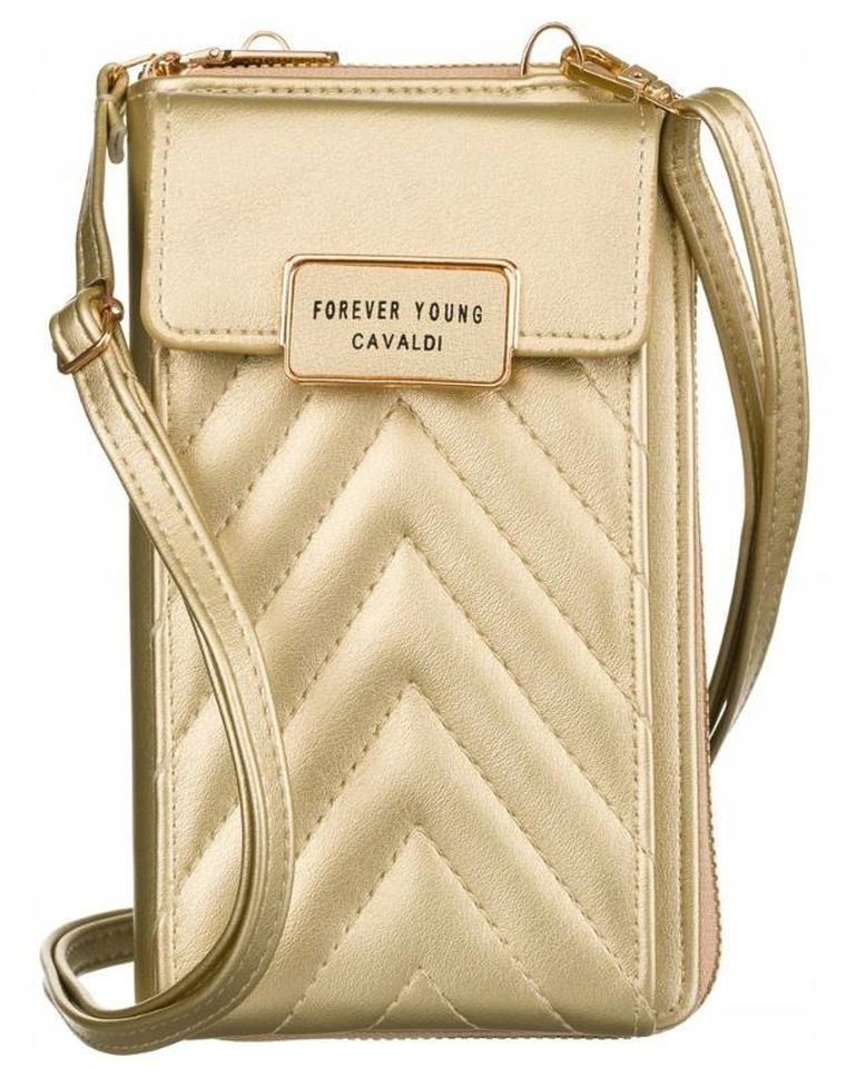 Torebka, złota, skóra ekologiczna, Cavaldi