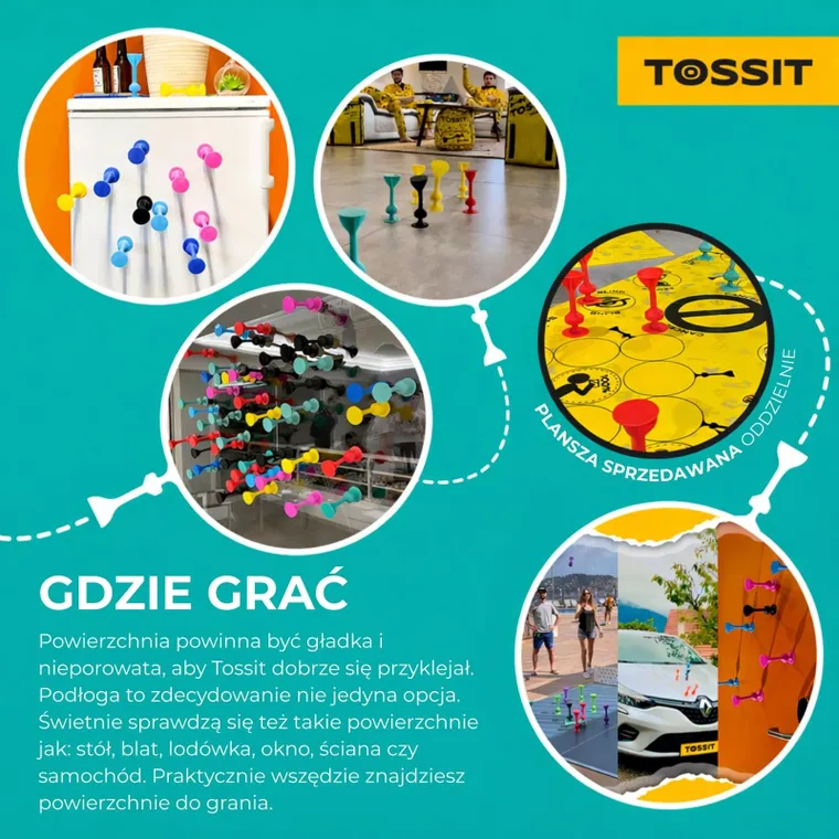 Tossit, rzutki, zestaw rozszerzający, gra zręcznościowa, krem słonecznikowy, 3 elementy