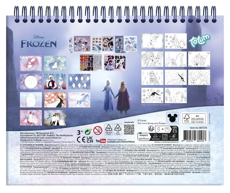 Totum, Kraina Lodu, wyklejanie po numerach