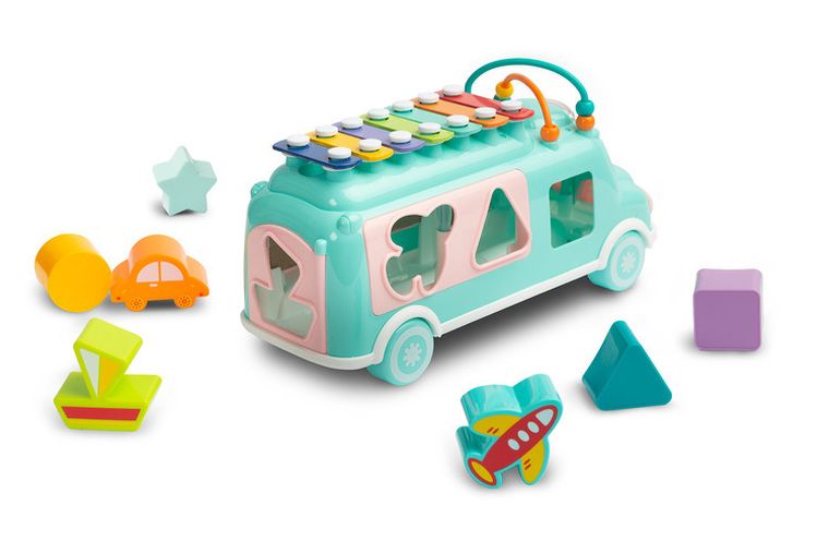 Toyz, Autobus, cymbałki z sorterem, zabawka edukacyjna