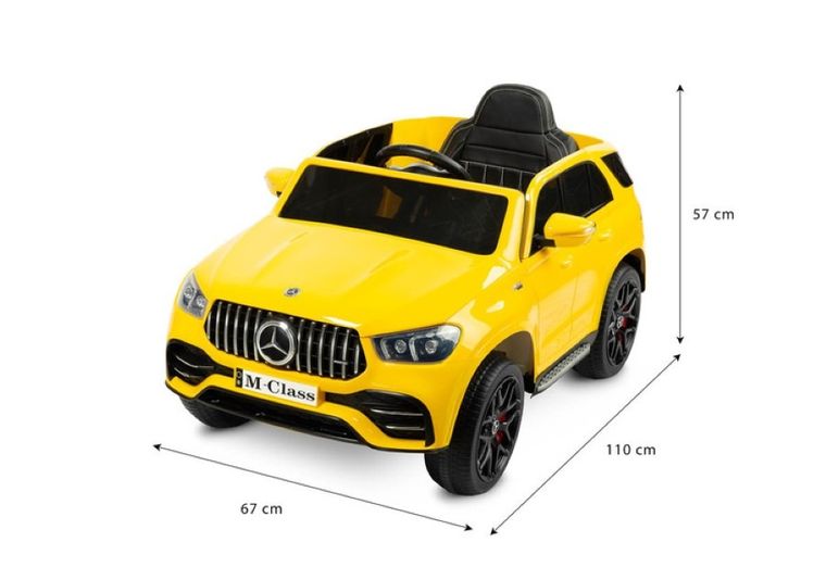 Toyz, Mercedes-Benz, W166, pojazd na akumulator, żółty