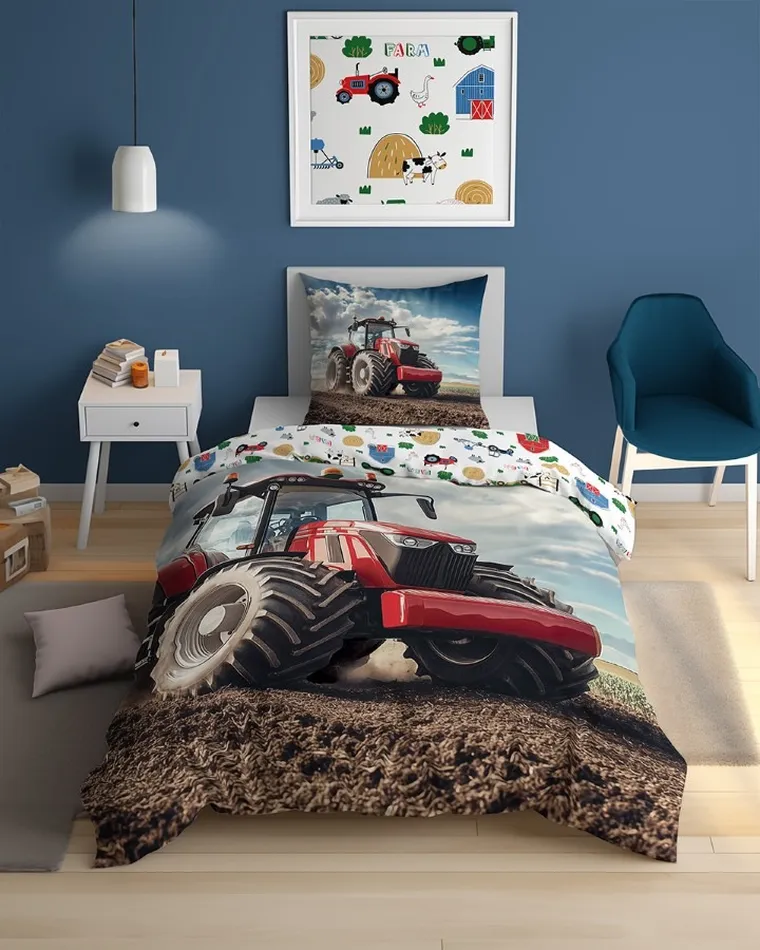 Traktor, 2-częściowy komplet pościeli, 140-200 cm