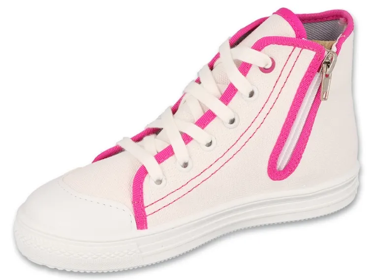 Trampki dziewczęce, białe, Befado